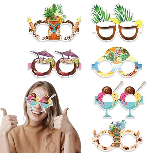 ETUCYNG -Sonnenbrille – 6 Paar Papier-Sonnenbrillen – Kostüm-Requisiten, lustige Kinder-Partygeschenke, -Themen-Zubehör für Pool-Fotokabinen-Requisiten für Erwachsene und Kinder ETUCYNG -Sonnenbrille – 6 Paar Papier-Sonnenbrillen – Kostüm-Requisiten, lustige Kinder-Partygeschenke, -Themen-Zubehör für Pool-Fotokabinen-Requisiten für Erwachsene und Kinder von ETUCYNG