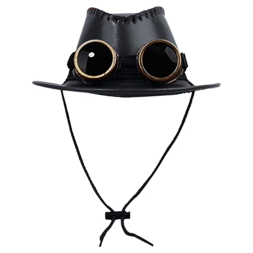 ETUCYNG Steampunk-Hut, lässiger Sonnenschutz, Kostümzubehör mit Brille, Dekoration für Party, Festival, Event, Cosplay, Modenschauen, Maskerade ETUCYNG Steampunk-Hut, lässiger Sonnenschutz, Kostümzubehör mit Brille, Dekoration für Party, Festival, Event, Cosplay, Modenschauen, Maskerade von ETUCYNG