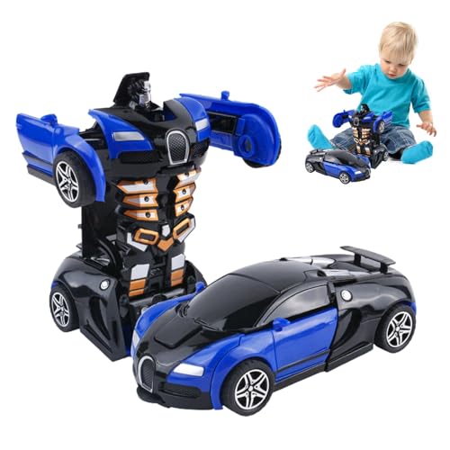 Verwandeln Sie Autos für Jungen,Verwandeln Sie Autos für Jungen - Roboterauto, das Spielzeug verwandelt - Verwandlungsauto-Lernspielzeug, Kleinkindautos, Actionfiguren, Jungenspielzeug, 2-in-1-Autospi von ETUCYNG