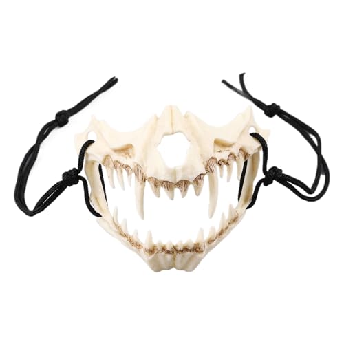 EUBEISAQI Halloween-Skelett-Maskerade, Halbgesichtsmaskerade, Halloween-Kostüm-Requisite, gruselige Party-Requisiten für Karneval, Aufführung, Rollenspiele, Feiertage, Feiern, Versammlungen EUBEISAQI Halloween-Skelett-Maskerade, Halbgesichtsmaskerade, Halloween-Kostüm-Requisite, gruselige Party-Requisiten für Karneval, Aufführung, Rollenspiele, Feiertage, Feiern, Versammlungen von EUBEISAQI