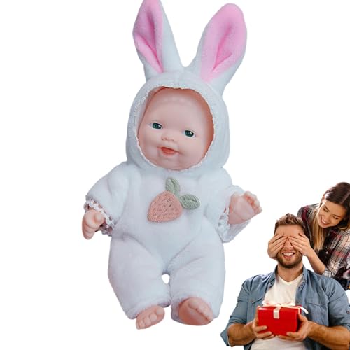 EUBEISAQI atur-Reborn-Puppen, Winzige Reborn-Puppe,realistische Puppen | 6 Zoll weicher Körper handgefertigte kleine Schlafpuppe mit Hasen-Pyjama für Kinderparty-Geburtstagsgeschenke für Neue Eltern von EUBEISAQI