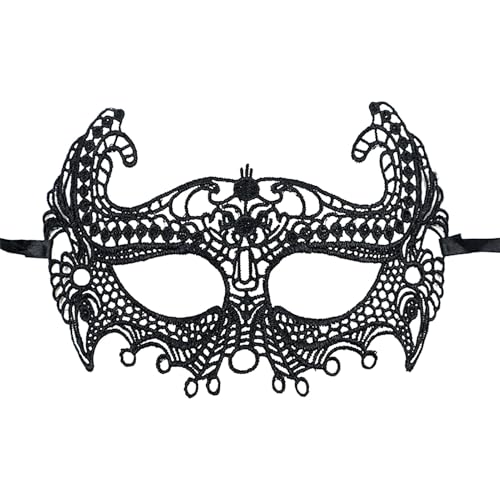 Lace Schwarz Augenmaske - Damen Cosplay Gesichtsmaske,Damen Mädchen Augenmaske Karneval Kostüm Party Bühnenauftritt Halloween Geburtstag Lace Schwarz Augenmaske - Damen Cosplay Gesichtsmaske,Damen Mädchen Augenmaske Karneval Kostüm Party Bühnenauftritt Halloween Geburtstag von EUBEISAQI