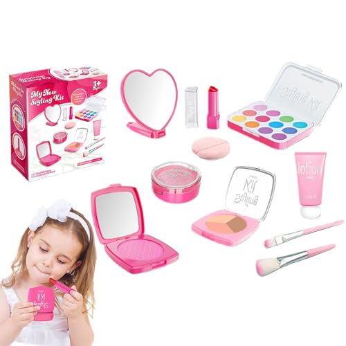 Play Make-up-Set für Kinder,Make-up-Set für Kinder - Make-up-Spielzeugsets für Mädchen | Gefälschtes Kinder-Rollenspiel-Make-up-Set, sichere Rollen-Kosmetik-Sets zum Spielen und Unterhalten von EUBEISAQI