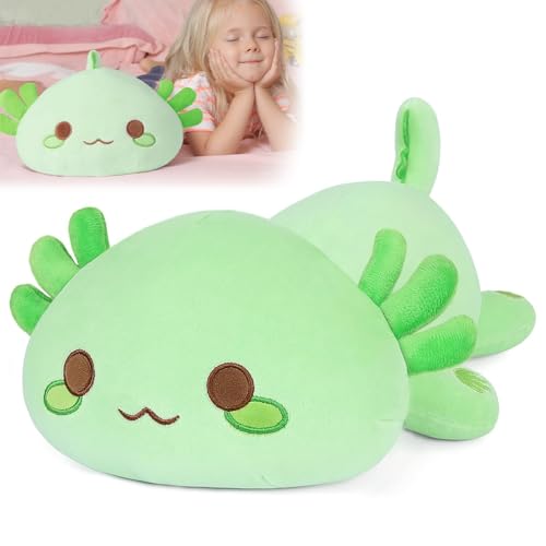 EUBSWA Plüschtier Stofftier Salamander 33cm, Kuscheltier Plüschkissen Wurfkissen, Schmusetier Gefüllt Geschenk für Kinder Mädchen Jungen von EUBSWA