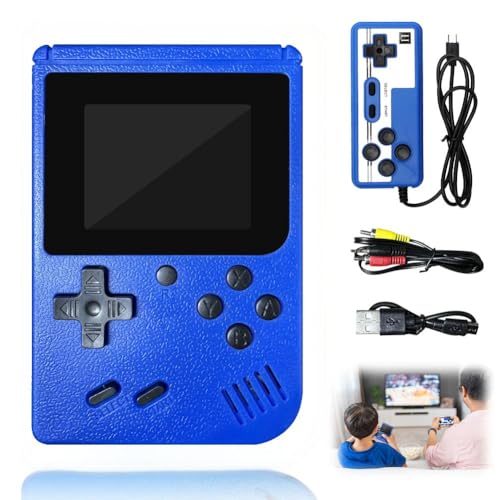 Spielkonsole Handheld 3" LCD-Bildschirm, Retro Game Konsole mit 500 Klassischen Spielen für Zwei-Spieler Spiele, TV-Ausgang für Kinder und Erwachsene von EUBSWA