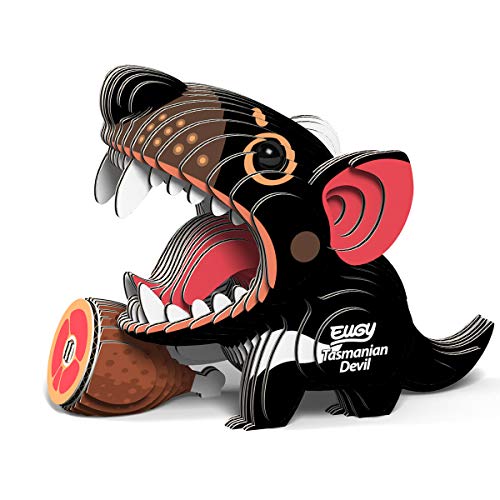 EUGY EH-035 Tasmanian Devil Tasmanischer Teufel 3D-Puzzle, Schwarz oder Dunkelbraun von EUGY