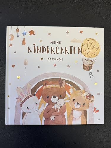 EULENTALER® Das Kita & Kindergarten Freundebuch I Von Erzieherinnen gestaltet I Handgemalte Tiere im Boho-Look I Kinderfreundliche Gestaltung I Meine ersten Freunde für Jungs & Mädchen von EULENTALER