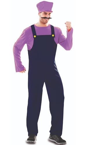 EUROCARNAVALES Klempner Waluigi Kostüm für Erwachsene von EUROCARNAVALES