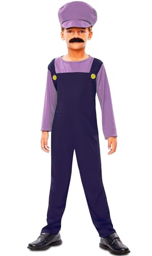 EUROCARNAVALES Klempner Waluigi Kostüm für Kinder von EUROCARNAVALES