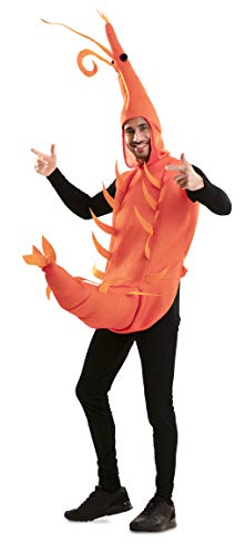 EUROCARNAVALES Shrimp Kostüm Garnele Gustav für Erwachsene Gr. M/L orange Tier Fasching von EUROCARNAVALES