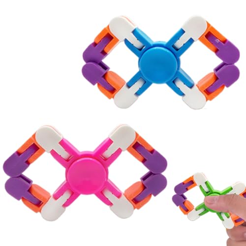 EUYRVAW 2 Stück Dekompressions Fingergyroskope,Fingertip Spin Toy,Finger Spinner,Transformierbare Mechanische Spinner Kreisel Stressabbau Spielzeug,Geschenk Für Kinder Erwachsene von EUYRVAW