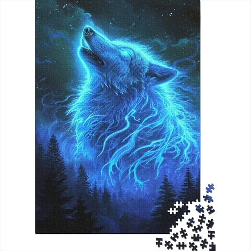 Bunter Wolf Puzzle 1000 Teile Puzzles Für Erwachsene Klassische Puzzles 1000 Teile Erwachsene Puzzlespiel Erwachsene 1000 Teile Erwachsenen Puzzlespiel Puzzel 1000pcs (75x50cm) von EUZZDHESP