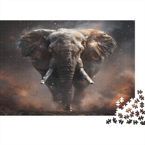 Elefant Puzzle 1000 Teile,Puzzlespiel Für Erwachsene,Impossible Puzzle,Puzzle GesKükenlichkeitsspiel Für Die Ganze Familie, Geschenke Für Männer/Frauen Erwachsenen Puzzel 1000pcs (75x50cm) von EUZZDHESP