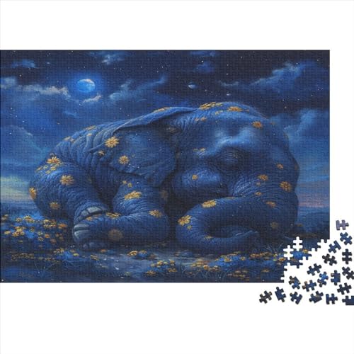 Elefant Puzzle 1000 Teile Erwachsene Puzzles Für Erwachsene Klassische Puzzles 1000 Teile Erwachsene Puzzlespiel Schwer Pädagogisches Spielzeug Erwachsene Kinder Puzzel 1000pcs (75x50cm) von EUZZDHESP