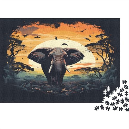 Elefant Puzzle 1000 Teile - Puzzle Für Erwachsene, Puzzle, Puzzlespiel Erwachsenen Puzzlespiel Puzzel 1000pcs (75x50cm) von EUZZDHESP