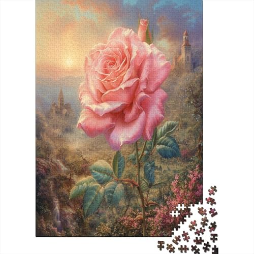 Rose Puzzle 1000 Teile Puzzle Erwachsene Schwieriges Schwer Puzzle Für Erwachsene Und Kinder Ab 14 Jahren Puzzel 1000pcs (75x50cm) von EUZZDHESP