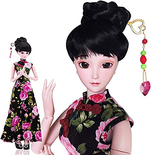 Chinesische Cheongsam Donna 1/3 SD Puppe 60cm 24 Zoll Kugelgelenk BJD Puppen Full Set Reborn Toy SD Überraschungspuppe von EVA BJD