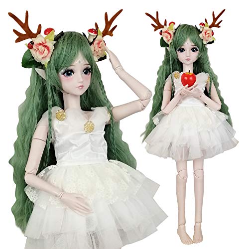 EVA BJD Green Deer 1/3 BJD Puppe Spirit Demon Girl 24inch 60cm 19 Kugelgelenk Puppen Babypuppe Spielzeug Geschenk für Kinder von EVA BJD