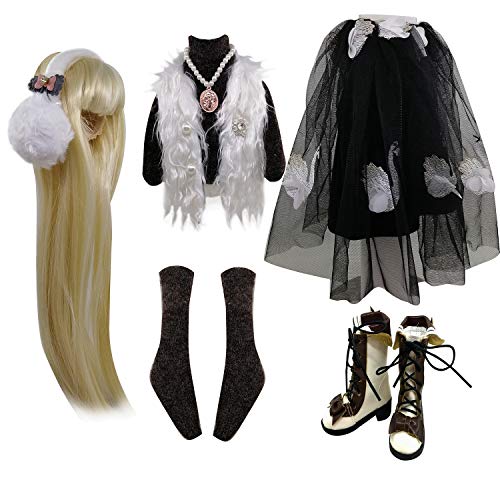 Set Fashion Bekleidung Perücken Schuhe Socken Accessoires vollen Satz für 1/3 21-23inch 60cm BJD Puppen (Sherry) von EVA BJD