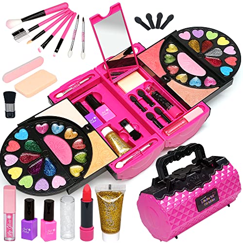 Kit de maquillage pour enfant - Mallette de maquillage pour enfant - Kit de maquillage pour fille - Cadeau d'anniversaire pour Halloween, Noël, anniversaire - Pour filles de 4, 5, 6, 7, 8, 9, 10 à 12 von EVACOK