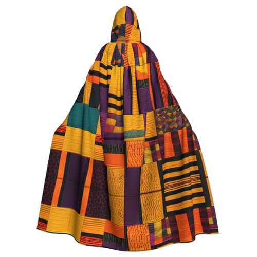 Afrikanischer Tribal ethnische Textur Kapuzenumhang Unisex Erwachsene Umhang Halloween Weihnachten Party Cosplay Kostüm von EVANEM