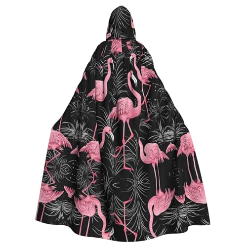 EVANEM Abstrakter Flamingo-Kapuzenumhang, Unisex-Erwachsenen-Umhang, Halloween-Weihnachtsfeier, Cosplay-Kostüm von EVANEM