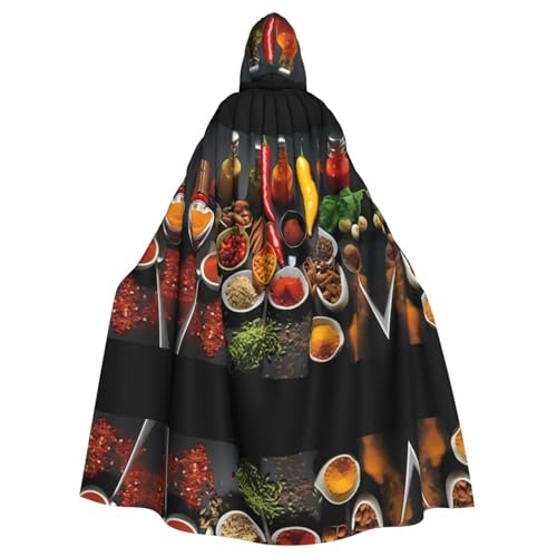 EVANEM Condiments Spices Kapuzenumhang Unisex Erwachsene Umhang Halloween Weihnachten Party Cosplay Kostüm von EVANEM