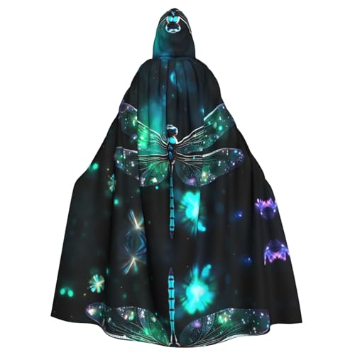 EVANEM Galaxie Tier Libelle Kapuzenumhang Unisex Erwachsene Umhang Halloween Weihnachten Party Cosplay Kostüm von EVANEM