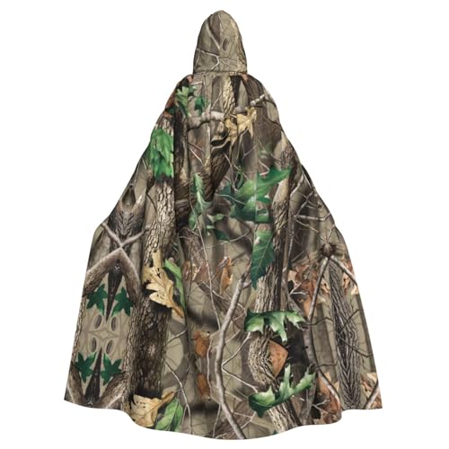 EVANEM Hardwoods Green Camo Kapuzenumhang Unisex Erwachsene Umhang Halloween Weihnachten Party Cosplay Kostüm von EVANEM