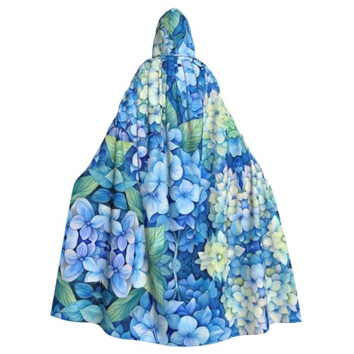 EVANEM Hortensie Blume Kapuzenumhang Unisex Erwachsene Umhang Halloween Weihnachten Party Cosplay Kostüm von EVANEM