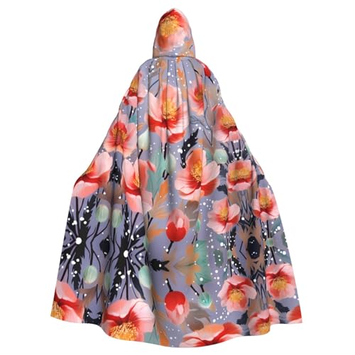 EVANEM Life Flowers Kapuzenumhang Unisex Erwachsene Umhang Halloween Weihnachten Party Cosplay Kostüm von EVANEM