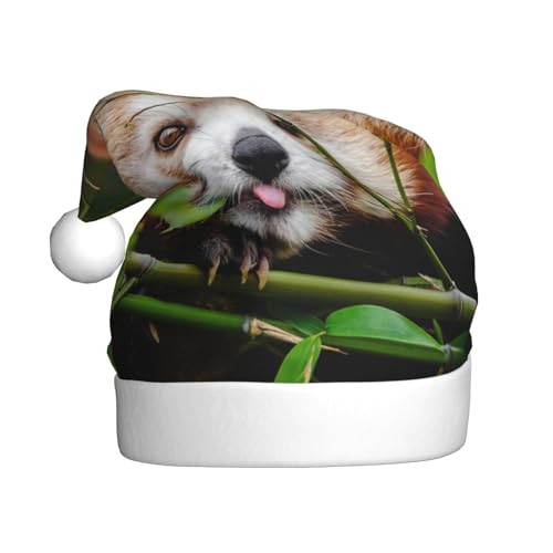 EVANEM Little Red Panda Weihnachtsmütze, Erwachsene Unisex Weihnachtsmütze für Weihnachtsdekoration, Neujahrsfeiertage Partyzubehör von EVANEM