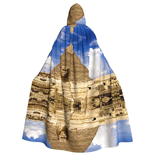 EVANEM Pyramids Of Egypt Kapuzenumhang Unisex Erwachsene Umhang Halloween Weihnachten Party Cosplay Kostüm von EVANEM