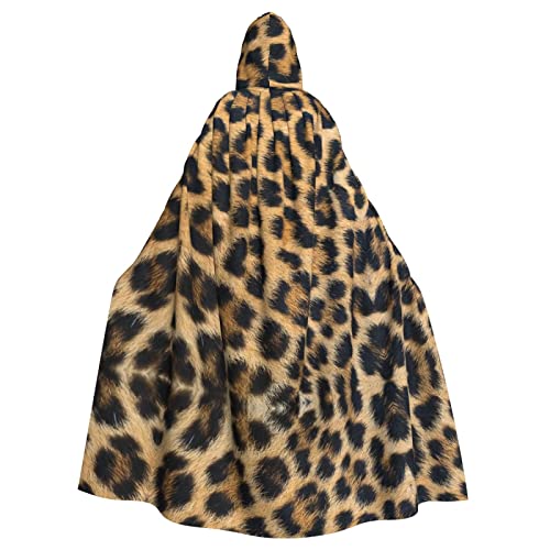 EVANEM Rough Leopard Print Hooded Cape Unisex Adult Cape Halloween Christmas Party Cosplay Costume von EVANEM