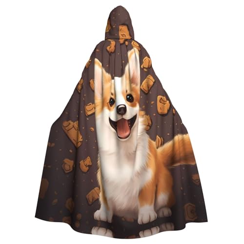 EVANEM Süßer Corg Kapuzenumhang Unisex Erwachsene Umhang Halloween Weihnachten Party Cosplay Kostüm von EVANEM