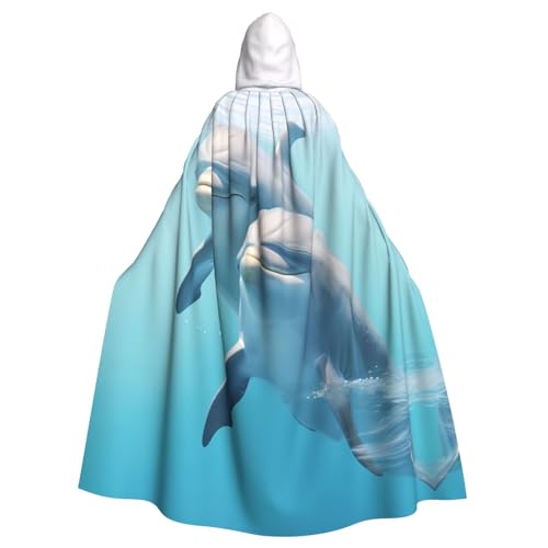 EVANEM Winter Der Delfin Kapuzenumhang Unisex Erwachsene Umhang Halloween Weihnachten Party Cosplay Kostüm von EVANEM