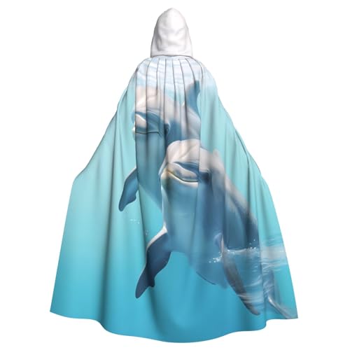 EVANEM Winter Der Delfin Kapuzenumhang Unisex Erwachsene Umhang Halloween Weihnachten Party Cosplay Kostüm von EVANEM