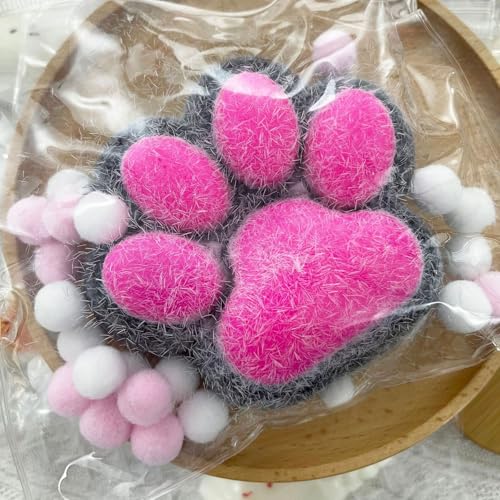 Taba Squishy Cat Paw Squeeze Toys, Large Cat Paw Squishy Toy, Cat Paw Squishy Squeeze Toys, Cat Paw Squeeze Toys for Stress Relief, 2025 New Kawaii Cat Paw Squishy Squishies Sensory Toys (Black) von EVDHXG