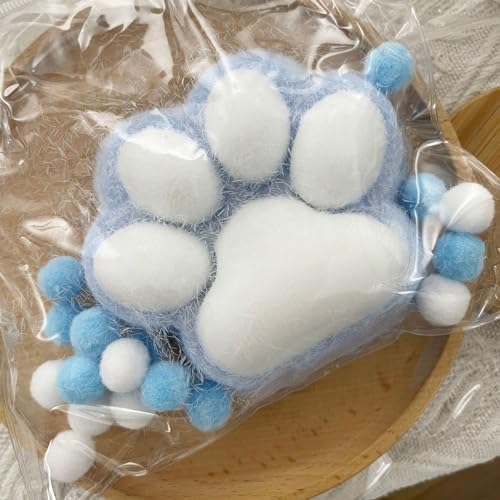 Taba Squishy Cat Paw Squeeze Toys, Large Cat Paw Squishy Toy, Cat Paw Squishy Squeeze Toys, Cat Paw Squeeze Toys for Stress Relief, 2025 New Kawaii Cat Paw Squishy Squishies Sensory Toys (Blue) von EVDHXG