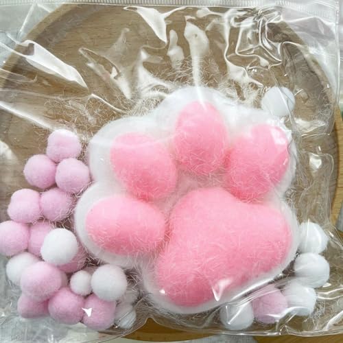 Taba Squishy Katze Pfote Squeeze Spielzeug, Große Katze Pfote Squishy Spielzeug, Katze Pfote Squishy Squeeze Spielzeug, Katze Pfote Squeeze Spielzeug Für Stress Relief (Weiß) von EVDHXG