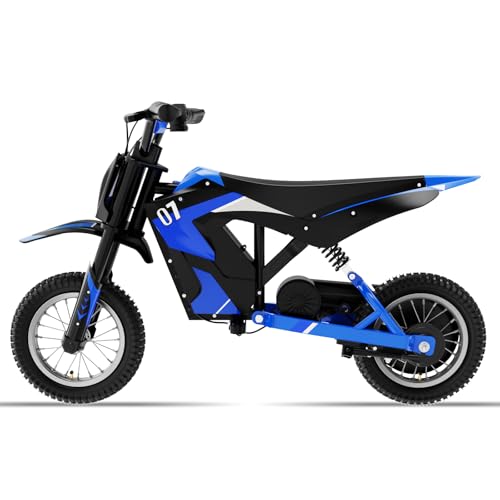 EVERCROSS MOTO EV12M Elektrisches Motorrad | 300W Motor & 36V 4Ah Batterie | 3 Geschwindigkeitsmodi | 12'' Luftreifen Moto Cross Abenteuer | Elektro Motorrad für Kinder im Alter von 3-12 Jahren von EVERCROSS MOTO