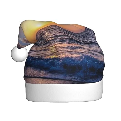 EVIUS Blue Ocean Weihnachtsmütze Niedliche Rentier Weihnachtsmütze Santa Cap Erwachsene Weihnachtsmütze für Weihnachten Kopfschmuck Dressing von EVIUS