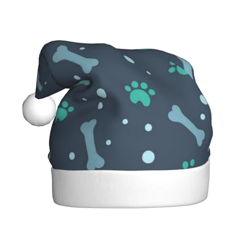 EVIUS Knochen und Hundekrallen Weihnachtsmütze/Weihnachtsmann-Tasse/Erwachsene/Unisex-Weihnachtsmütze/Neujahrs-Kopfschmuck verkleiden sich für einen entzückenden festlichen Look. von EVIUS