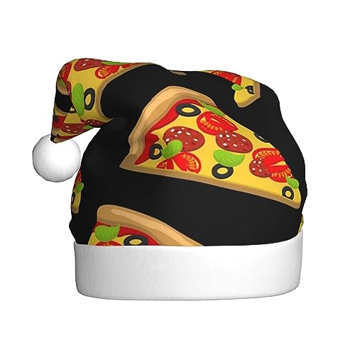 EVIUS Tasty Pizza Weihnachtsmütze Niedliche Rentier Weihnachtsmütze Nikolausmütze Erwachsene Weihnachtsmütze für Weihnachten Kopfschmuck Dressing von EVIUS