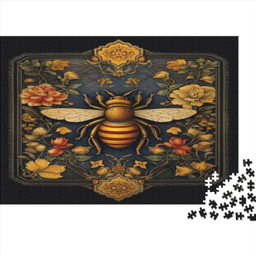 Bee Holzpuzzle Für Erwachsene Und Jugendliche- Klassisches Flower Puzzle – Brain Challenge Spielen Gamer Geschenk Puzzles Spiel 1000pcs (75x50cm) von EVMILA