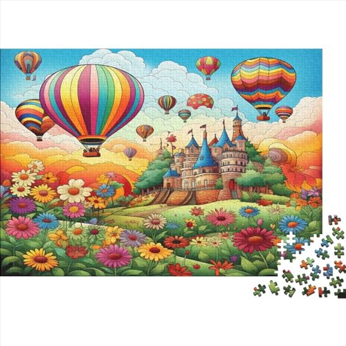 Heißluftballon Puzzle Gaming Quadrat Buntes Puzzles Für Erwachsene Jugendliche, Holzpuzzle Home Decoration Puzzles Spiel 1000pcs (75x50cm) von EVMILA