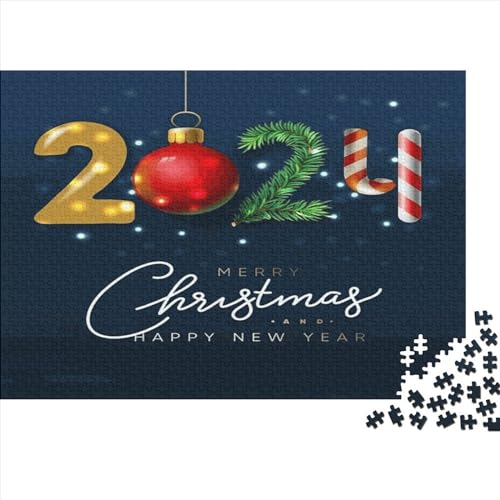 Merry Christmas Puzzle Für Erwachsene Und Jugendliche Puzzlespiel, Brain Challenge Spielen Happy New Year Puzzles Spiel 1000pcs (75x50cm) von EVMILA