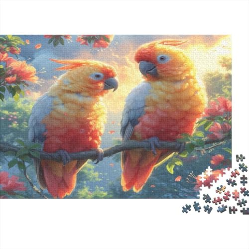 Papagei 1000 Stück Puzzles Für Erwachsene Teenager Stress Abbauen Familien-Puzzlespiel 1000-teiliges Puzzle Kinder Lernspiel Spielzeug Geschenk Puzzel 1000pcs (75x50cm) von EVMILA