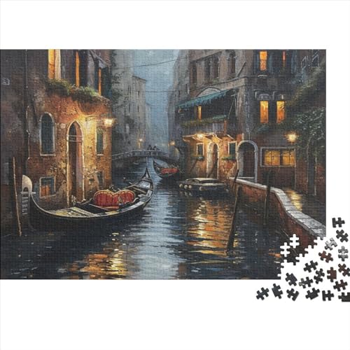 Venice Water Stadt 1000 Teile Puzzle Für Erwachsene, Hochwertige Recycelbare MateriAußerirdische Und Druck Puzzlespiel, Familienspiel, Geschenk Für Liebhaber Oder Freunde Puzzel 1000pcs (75x50cm) von EVMILA