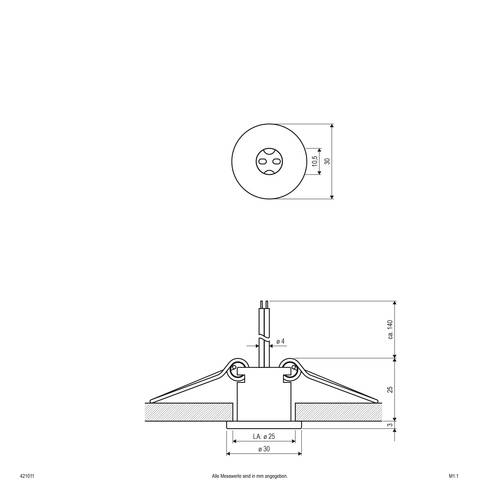 EVN 421011 421011 Einbauring Halogen G4 20W Chrom von EVN